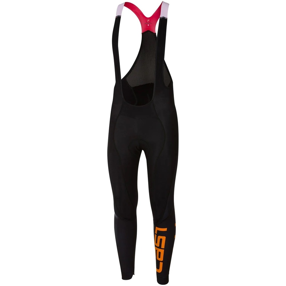 Castelli LW Bibtights Mens Size Large Black/Orange Cycling One Piece Unitard